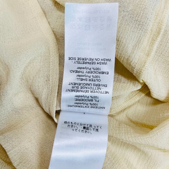 NWOT SEE BY CHLOÉ $465 Embroidered Smocked Georgette Blouse Top Size 36 - Picture 9 of 11